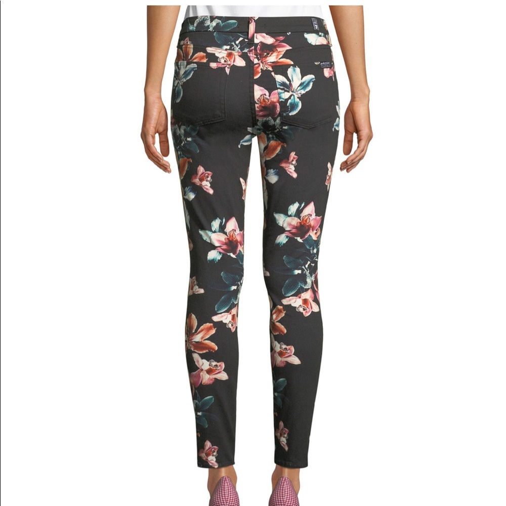 NWOT 7 For All Mankind Tropical Floral Print Jeans - Picture 4 of 5